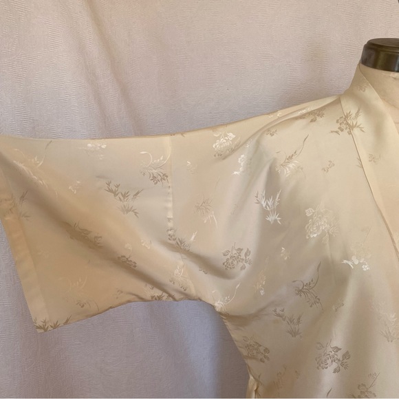 NWT silk ivory hand embroidered golden dragon  kimono robe - Picture 6 of 9